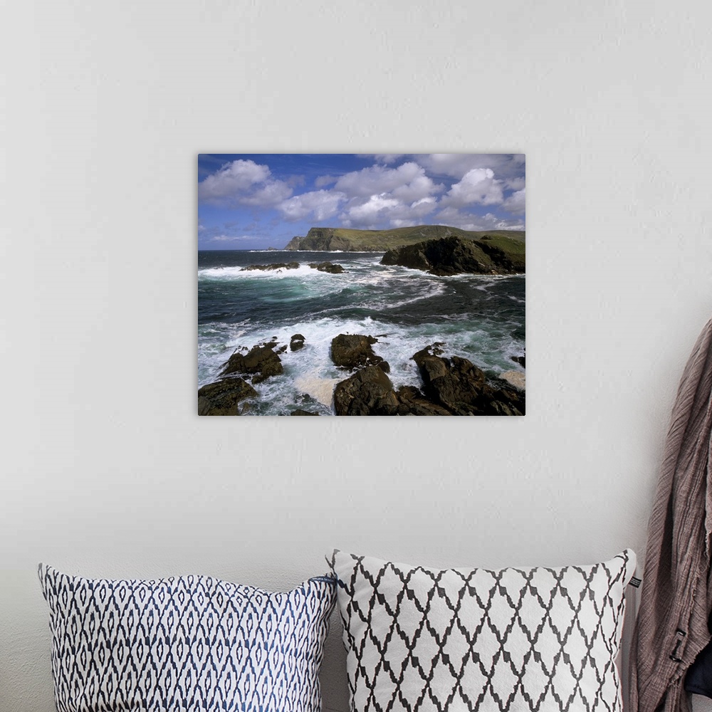 A bohemian room featuring Headland and rough sea, County Kerry, Munster, Republic of Ireland