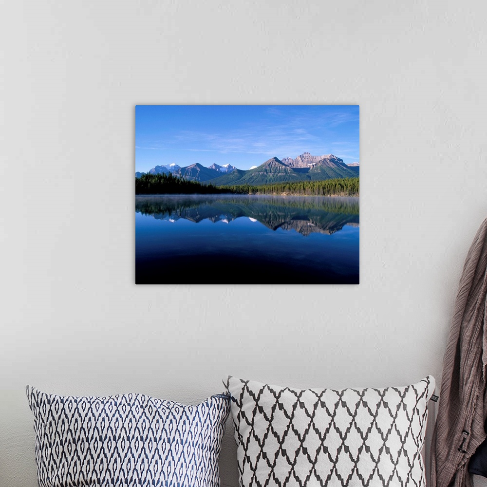 A bohemian room featuring Herbert Lake and Bow Range, Banff National Park, Rocky Mountains, Alberta, Canada