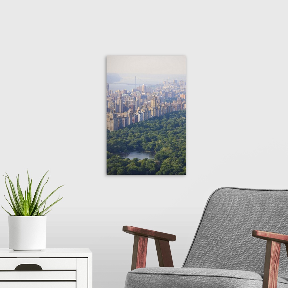 A modern room featuring High angle view of Upper West Side and Central Park, Manhattan, New York City, New York