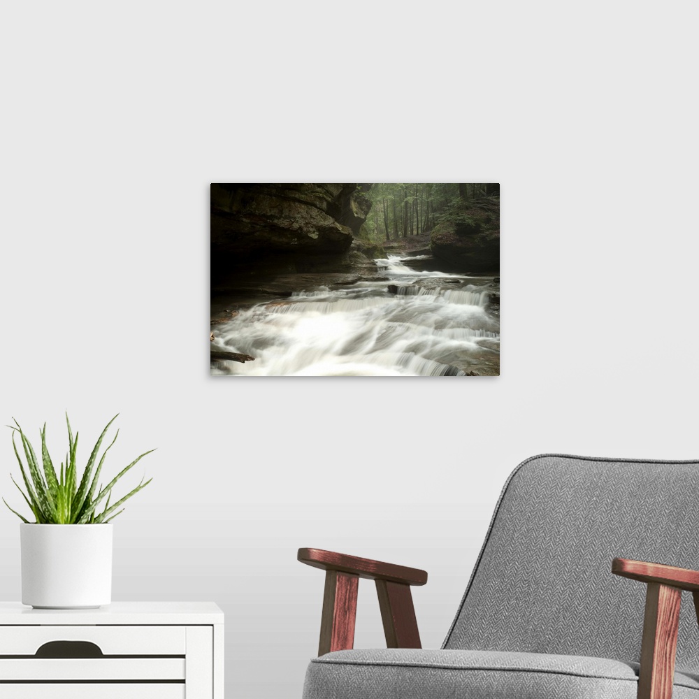 A modern room featuring Hocking Hills State Park, Ohio, United States of America, North America