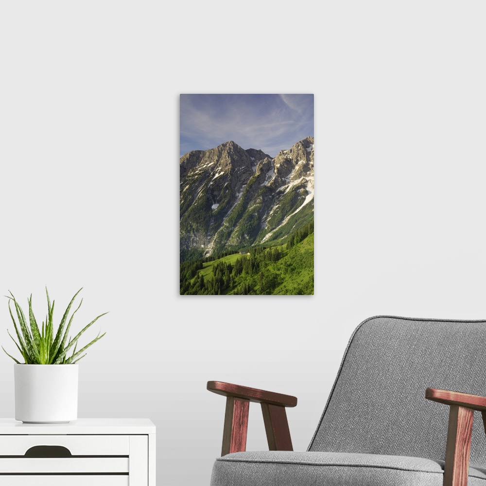 A modern room featuring Hoher Goll mountain range Berchtesgaden, Germany