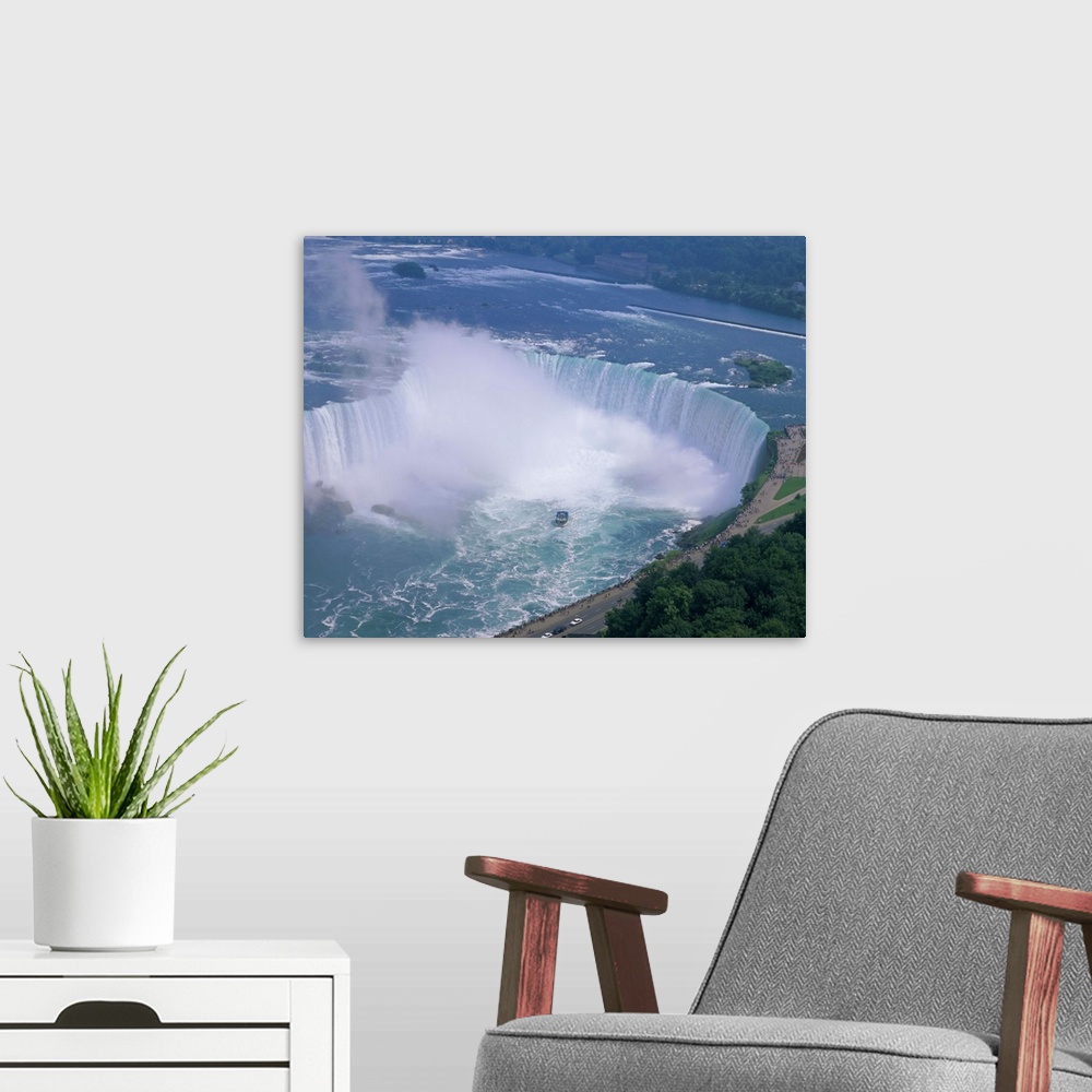 A modern room featuring Horseshoe Falls, Niagara Falls, Niagara, Ontario, Canada