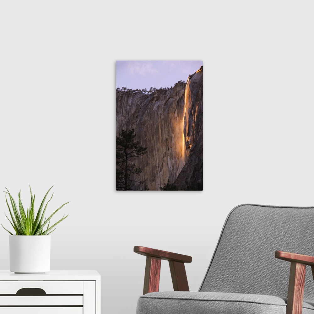 A modern room featuring Horsetail Falls, Yosemite Valley, Yosemite National Park, California