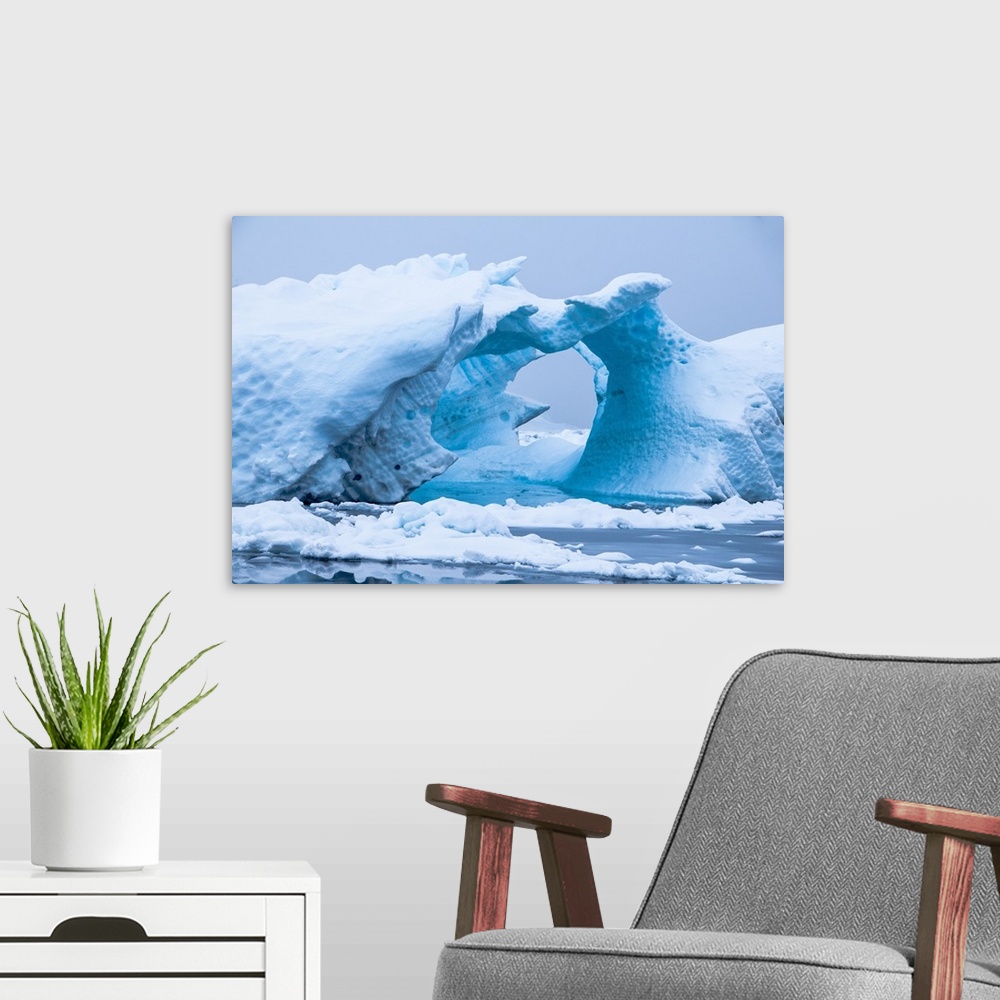 A modern room featuring Iceberg in the Antarctic waters, Enterprise Island, Antarctica, Polar Regions.
