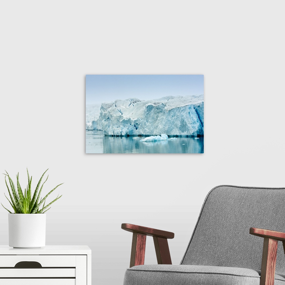 A modern room featuring Iceberg in Woodfjord, Svalbard Archipelago, Norway, Arctic, Scandinavia