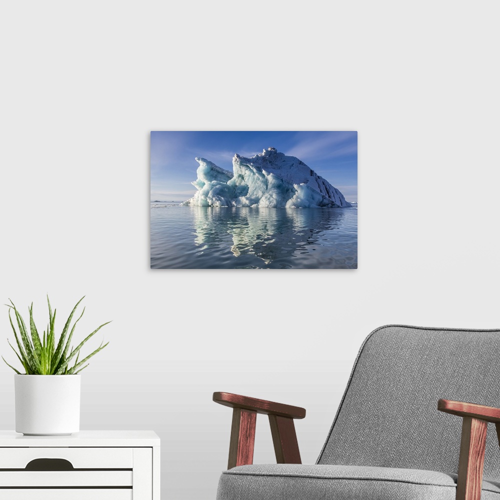 A modern room featuring Iceberg, Vikingbukta (Viking Bay), Scoresbysund, Northeast Greenland