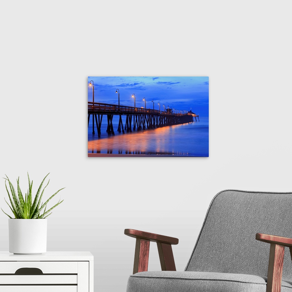 A modern room featuring Imperial Beach Pier, San Diego, California