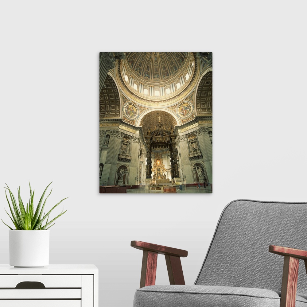 A modern room featuring Interior of St.Peter's Basilica, The Vatican, Rome, Lazio, Italy, Europe