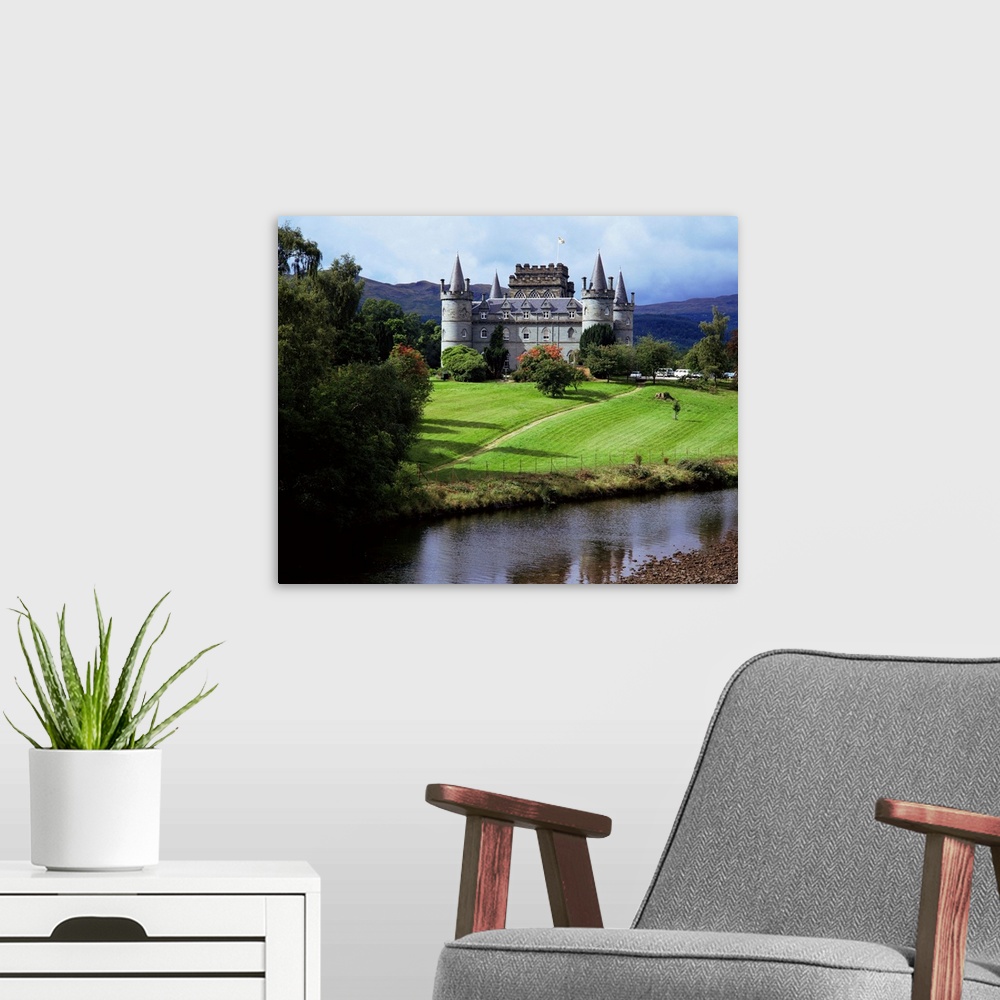 A modern room featuring Inveraray Castle, Argyll, Highland region, Scotland