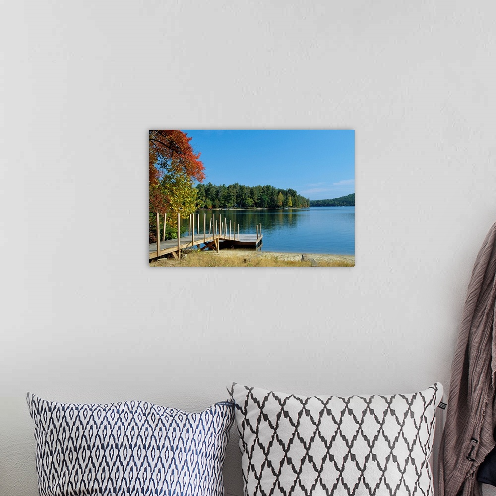 A bohemian room featuring Jetty on Squam Lake, New Hampshire, New England
