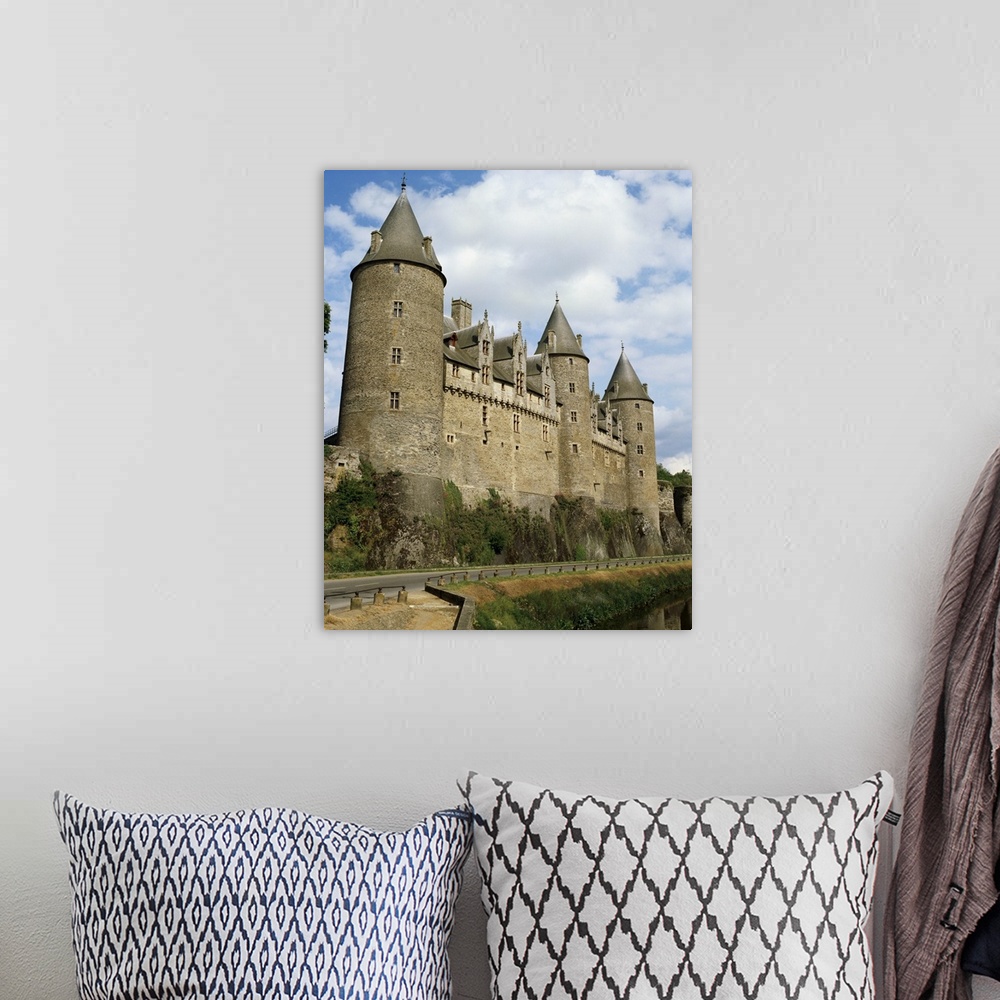 A bohemian room featuring Josselin castle, Josselin, Brittany, France, Europe