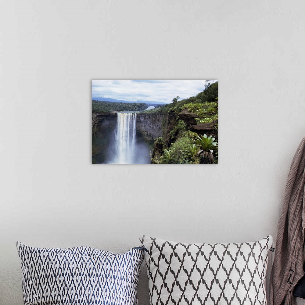A bohemian room featuring Kaietur Falls, Guyana, South America