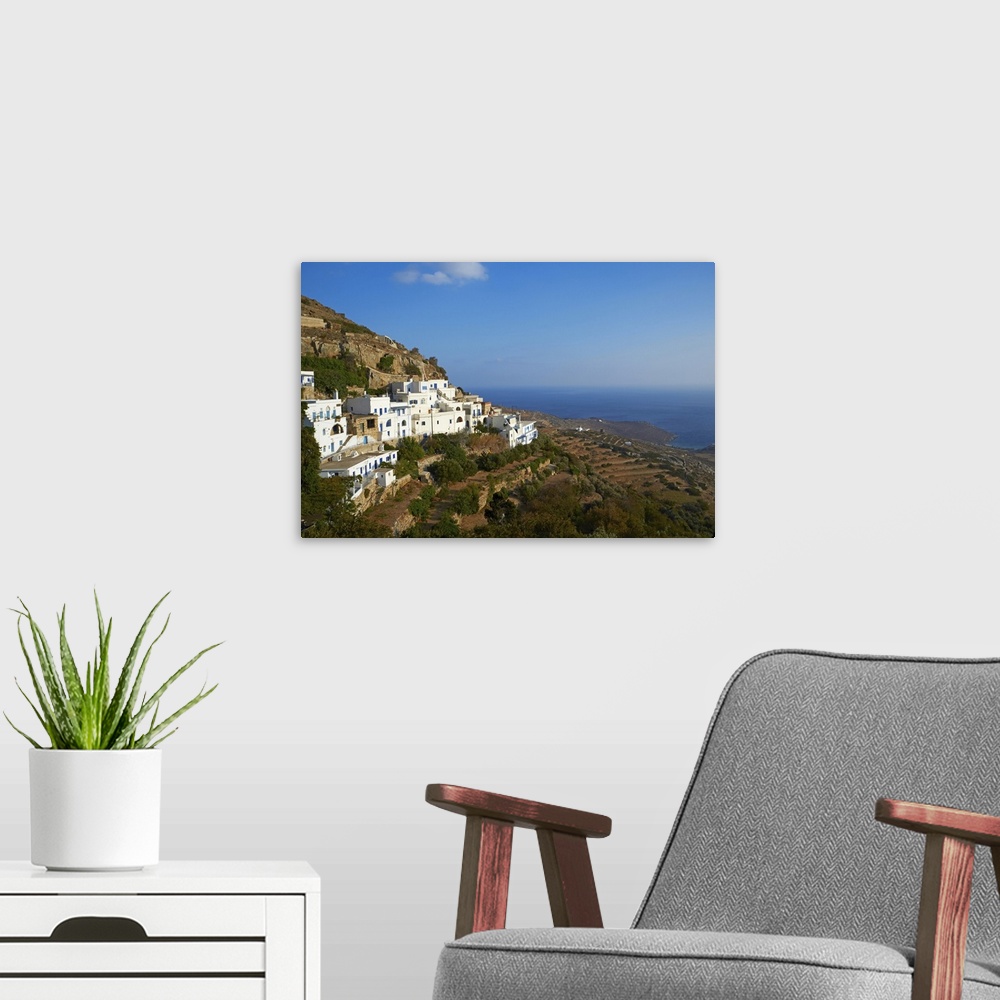 A modern room featuring Kardiani village, Tinos, Cyclades, Greek Islands, Greece, Europe