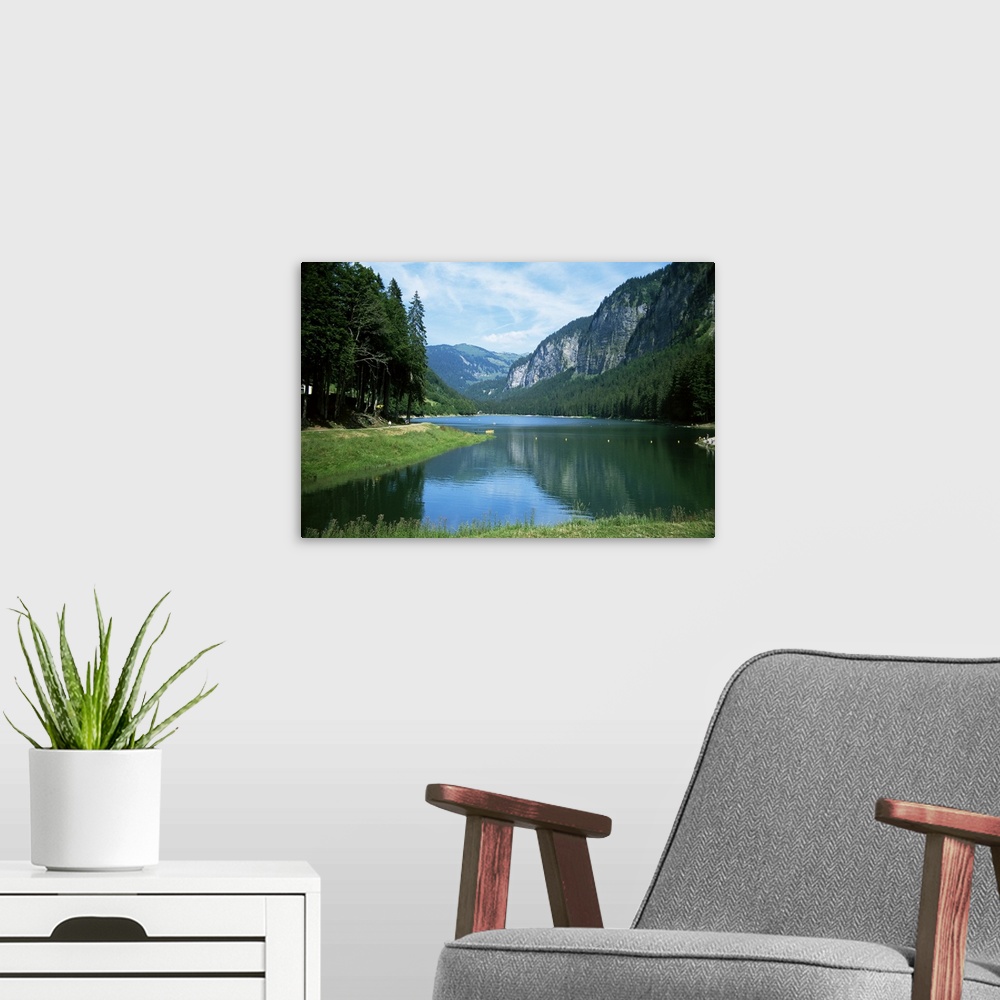 A modern room featuring Lac Montriond, Morzine, Rhone Alpes, France, Europe