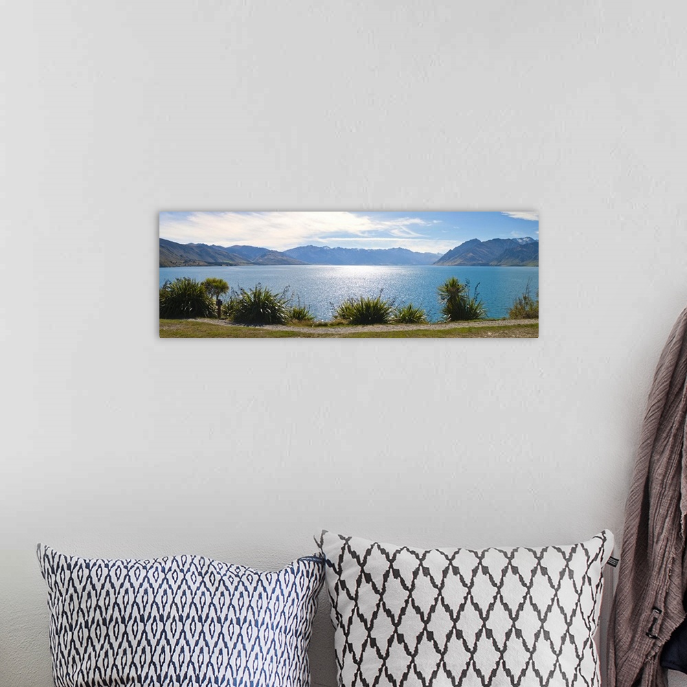 A bohemian room featuring Lake Hawea, West Coast, South Island, New Zealand, Pacific