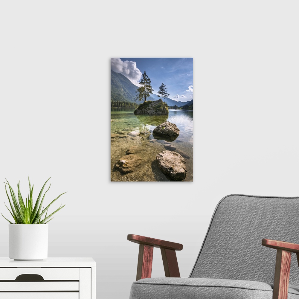 A modern room featuring Lake Hintersee, Berchtesgadener Alpen, Bavaria, Germany, Europe