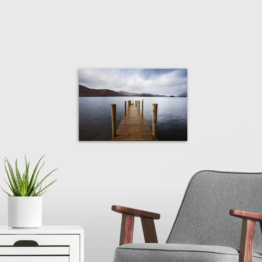 A modern room featuring Landing stage on Derwentwater, Lake District National Park, Cumbria, England