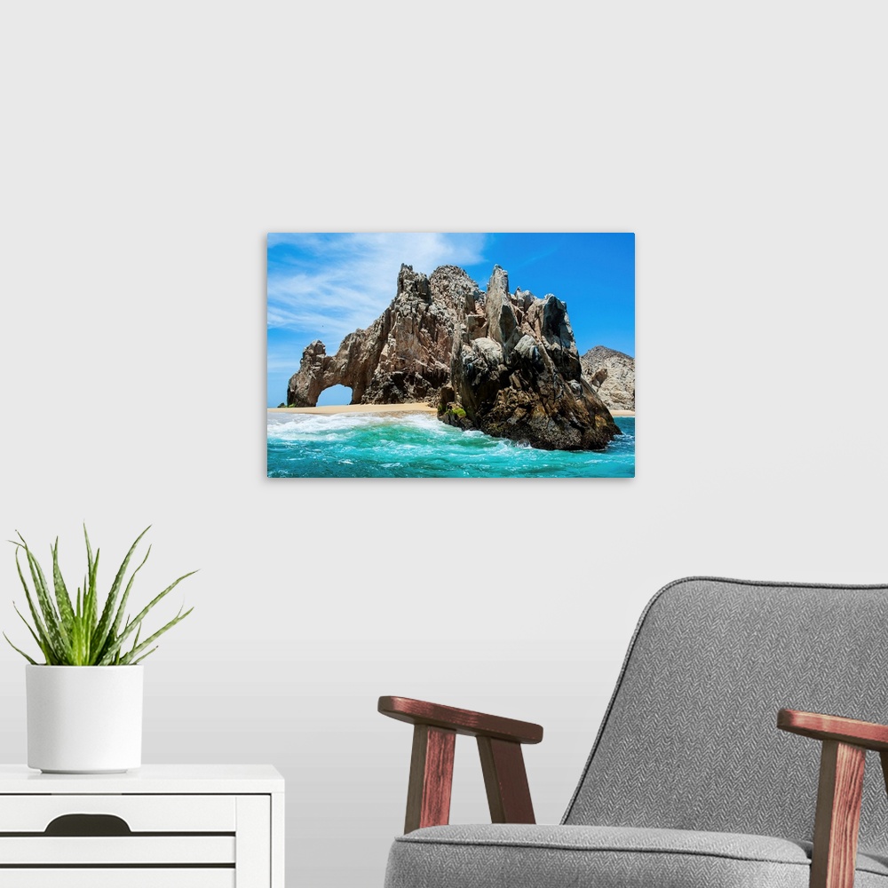 A modern room featuring Lands End rock formation, Los Cabos, Baja California, Mexico