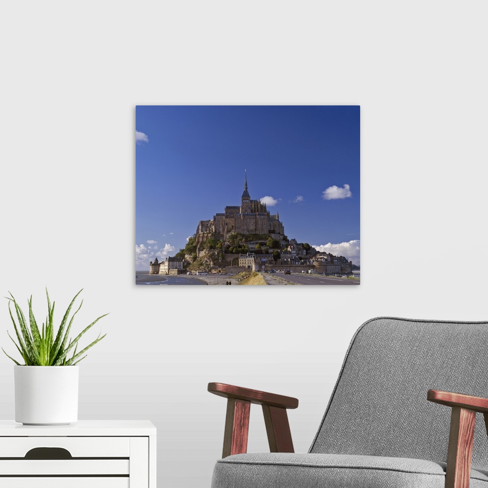 A modern room featuring Le Mont St. Michel, Normandy, France
