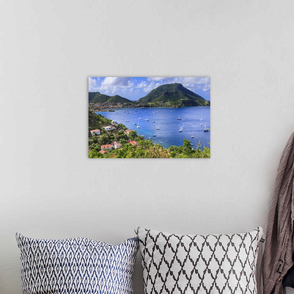 A bohemian room featuring Beautiful Les Saintes Bay, Bourg des Saintes, Terre de Haut, Iles Des Saintes, Guadeloupe, Leewar...