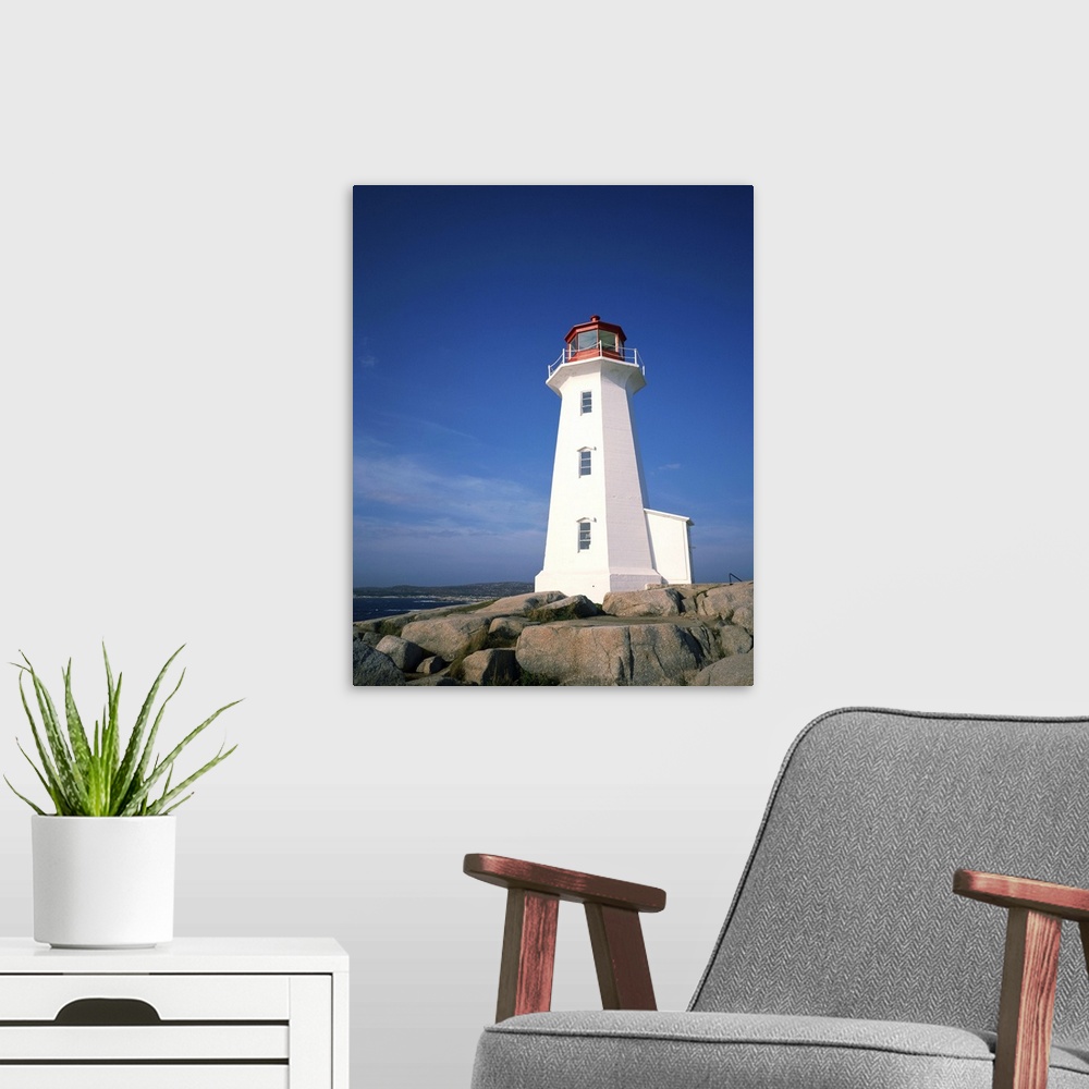 A modern room featuring Lighthouse at Peggys Cove near Halifax in Nova Scotia, Canada