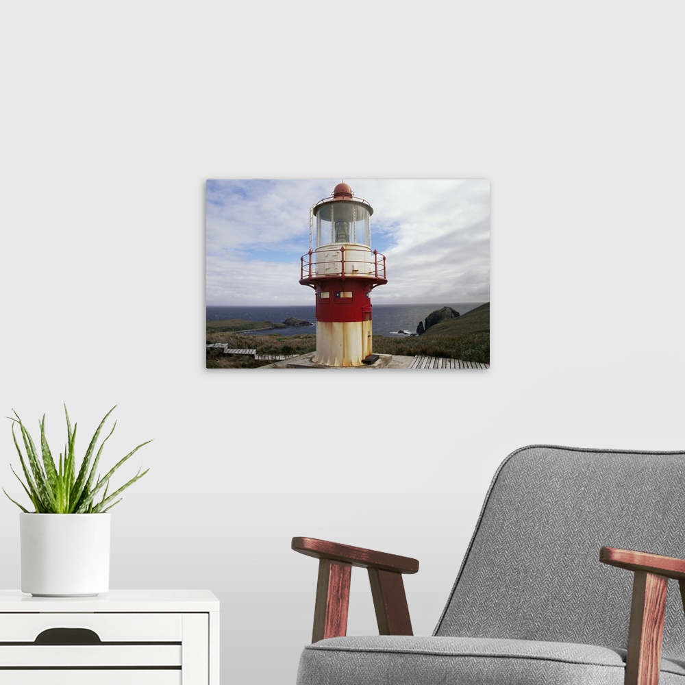 A modern room featuring Lighthouse, Cape Horn Island, Chile, South America