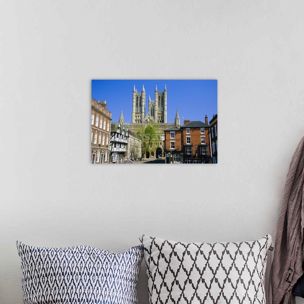 A bohemian room featuring Lincoln Cathedral, Lincoln, England, UK