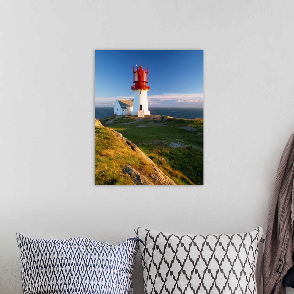 A bohemian room featuring Lindesnes Fyr lighthouse, southernmost point in Norway