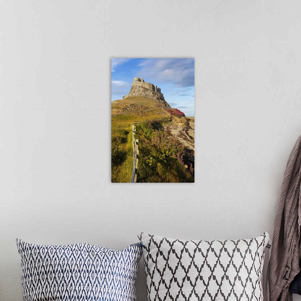 A bohemian room featuring Lindisfarne Castle on a clifftop, Lindisfarne Island, Holy Island, Lindisfarne, Northumberland, E...