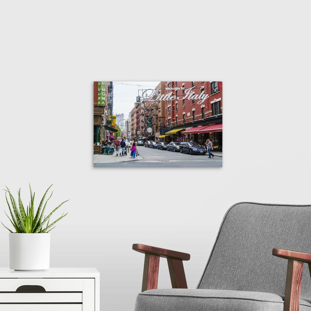 A modern room featuring Little Italy, Manhattan, New York City, United States of America, North America