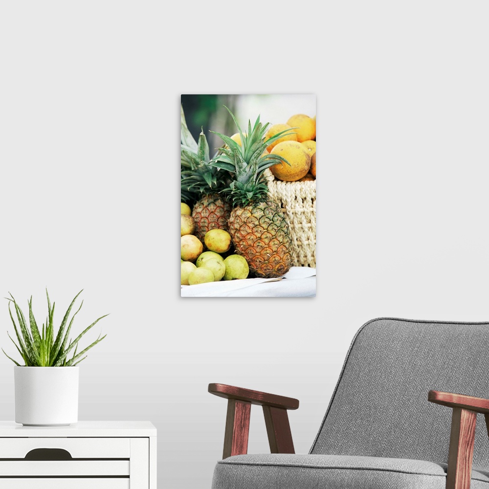 A modern room featuring Local fruit, Martinique, Lesser Antilles, West Indies, Caribbean, Central America