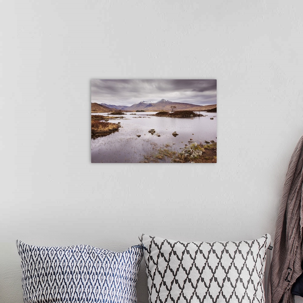 A bohemian room featuring Lochan na h'Achlaise and Black Mount, Rannoch Moor, Highland, Scotland, UK