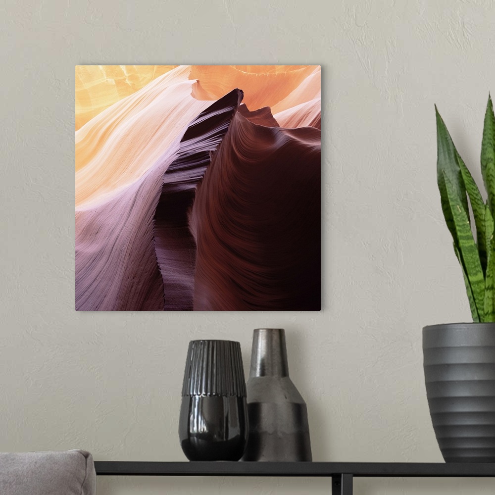 A modern room featuring Lower Antelope, a slot canyon, Arizona