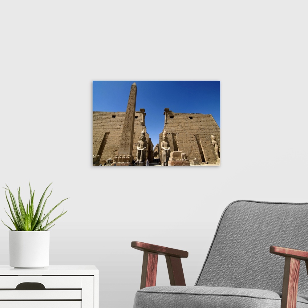 A modern room featuring Luxor Temple, Luxor, Thebes, UNESCO World Heritage Site, Egypt, North Africa, Africa
