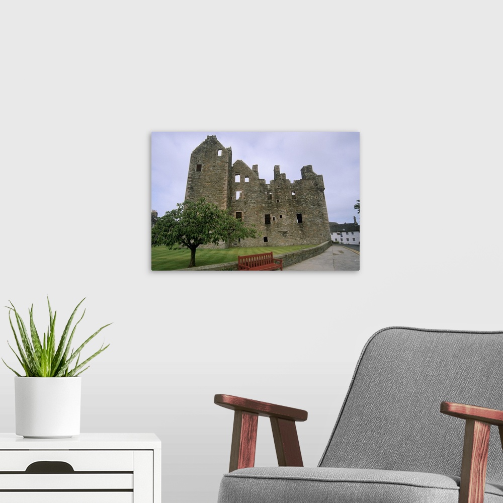 A modern room featuring MacLellan's Castle, Kirkcudbright, Dumfries and Galloway, Scotland, UK