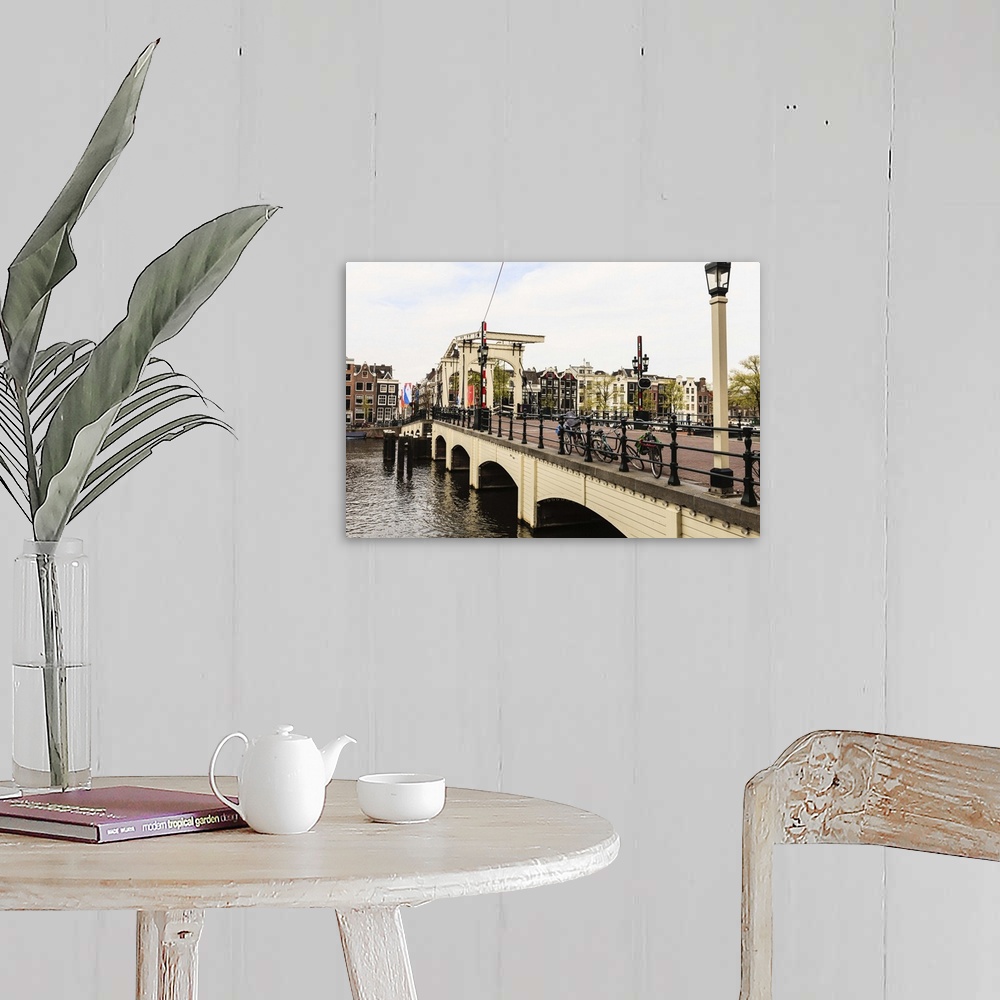 A farmhouse room featuring Magere Brug (the Skinny Bridge), Amsterdam, Netherlands, Europe.