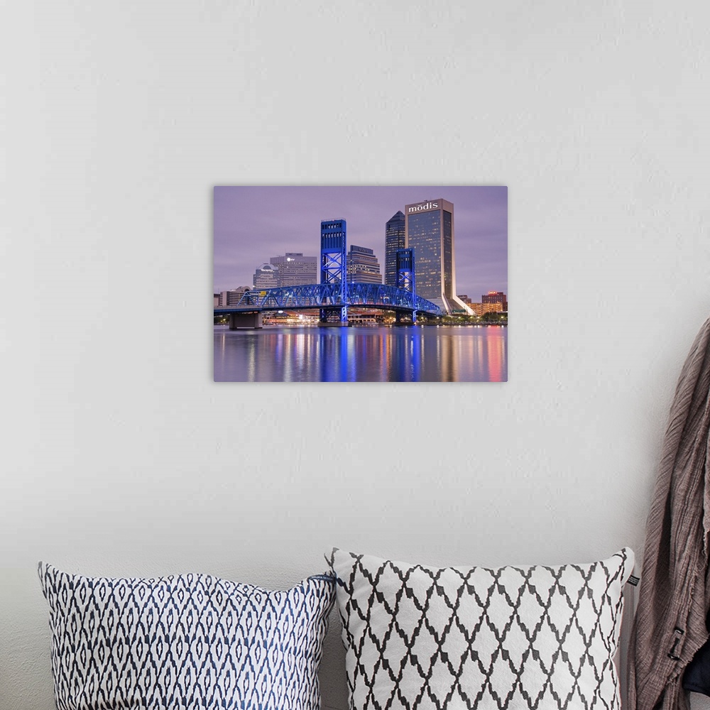 A bohemian room featuring Main Street Bridge and skyline, Jacksonville, Florida