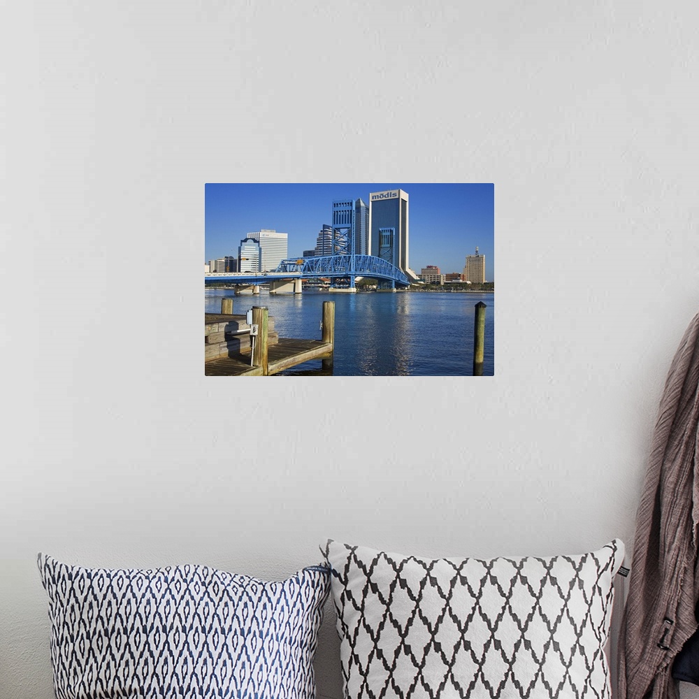A bohemian room featuring Main Street Bridge and skyline, Jacksonville, Florida