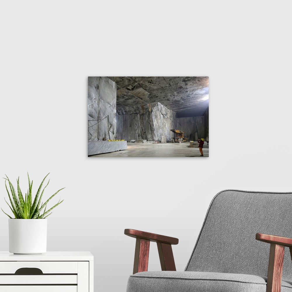 A modern room featuring Marble Cave of Fantiscritti, Carrara, Tuscany, Italy