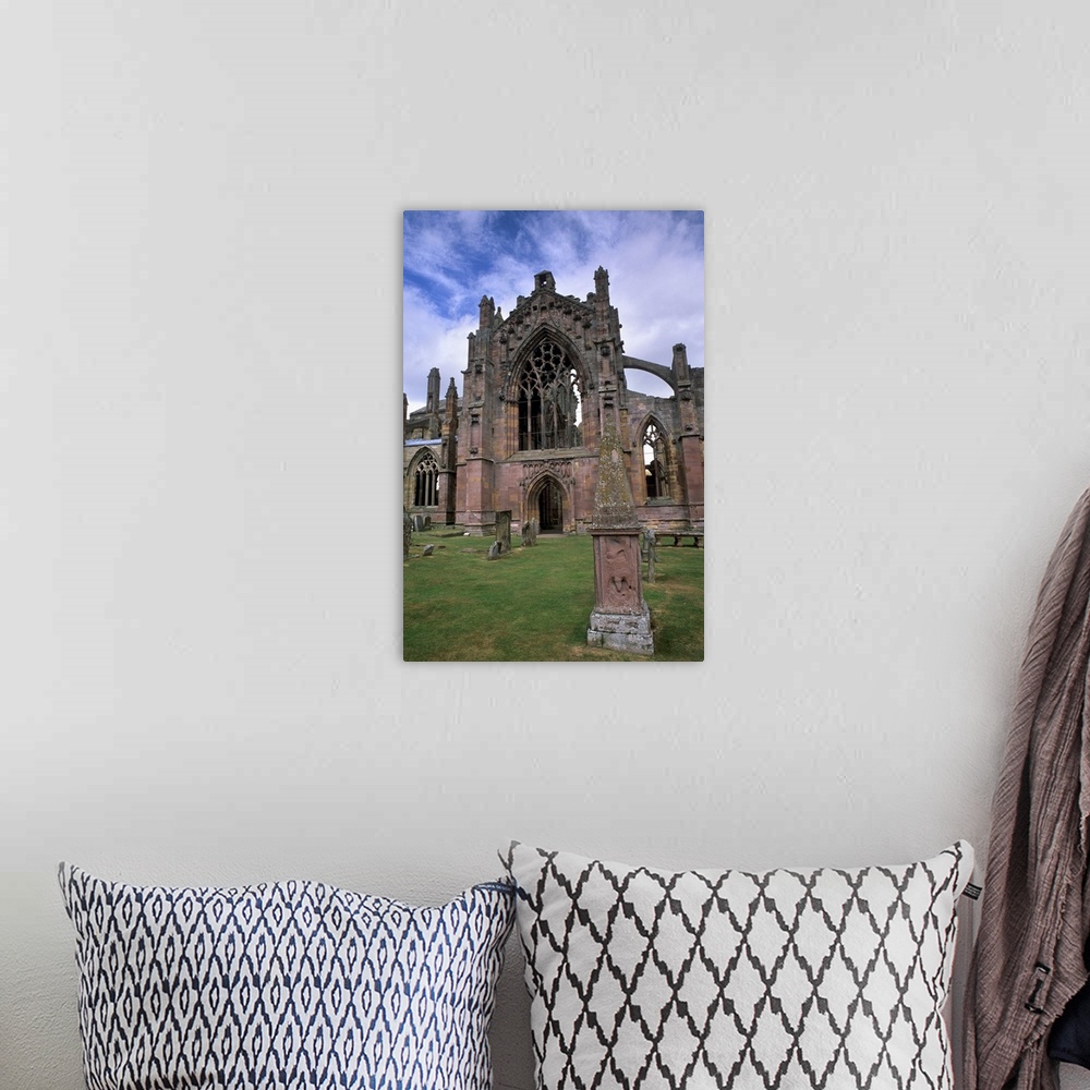A bohemian room featuring Melrose Abbey, Melrose, Scottish Borders, Scotland, UK