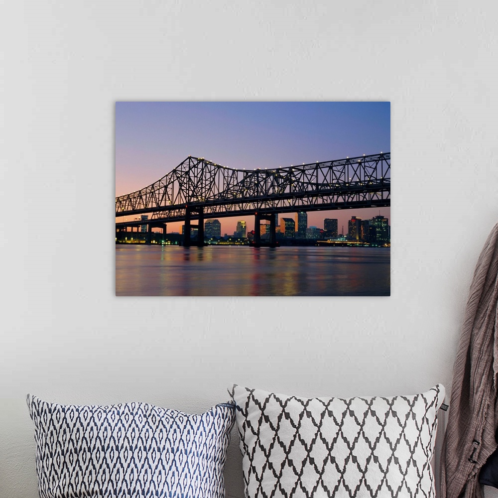 A bohemian room featuring Mississippi River Bridge, New Orleans, Louisiana