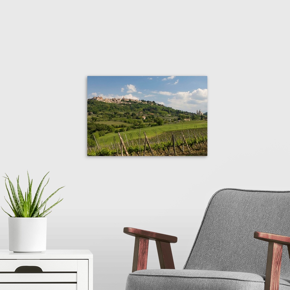 A modern room featuring Montepulciano, Val d'Orcia, Siena province, Tuscany, Italy, Europe