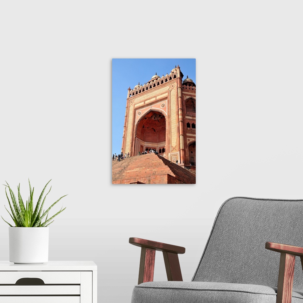 A modern room featuring Monumental Gate (Buland Darwaza), Jama Masjid Mosque, Fatehpur Sikri, UNESCO World Heritage Site,...
