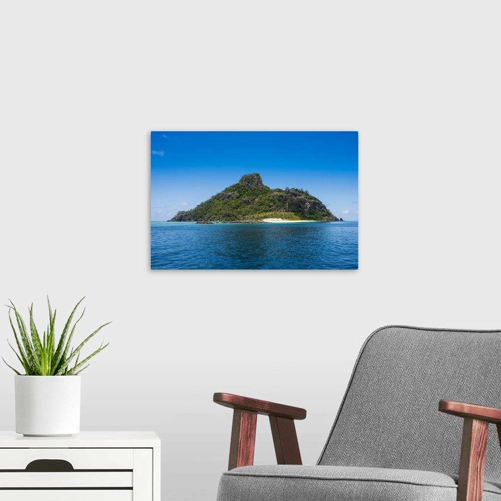 A modern room featuring Monuriki (Cast Away Island), Mamanuca Islands, Fiji, South Pacific