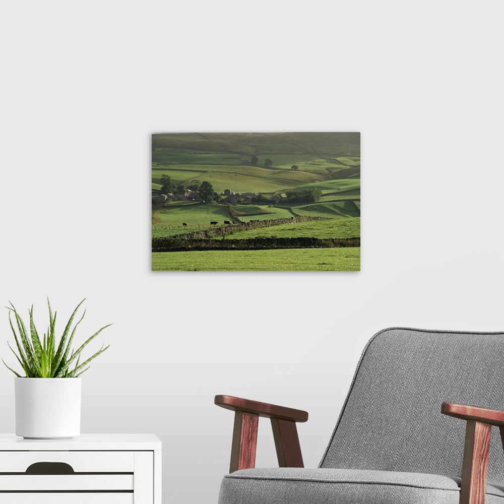 A modern room featuring Moors at Ingleborough, North Yorkshire, Yorkshire, England, United Kingdom, Europe