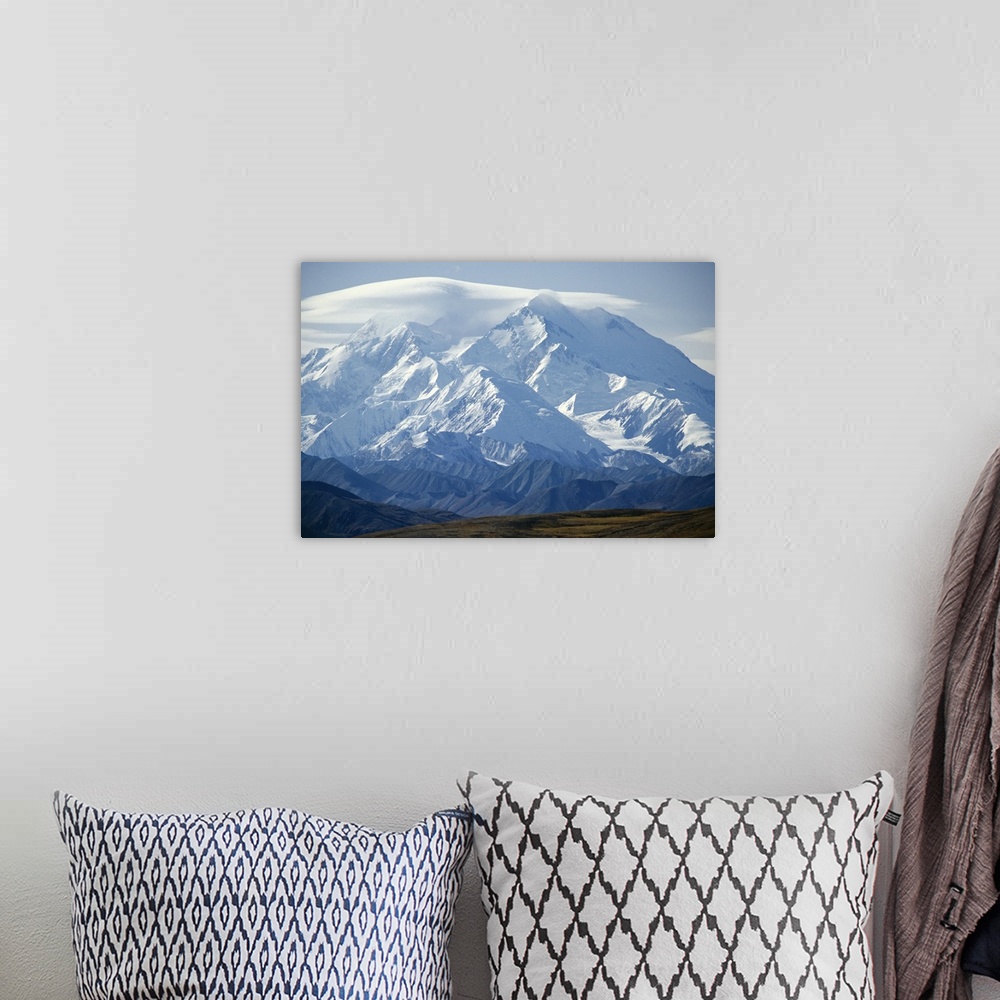 A bohemian room featuring Mount McKinley, Denali National Park, Alaska, USA