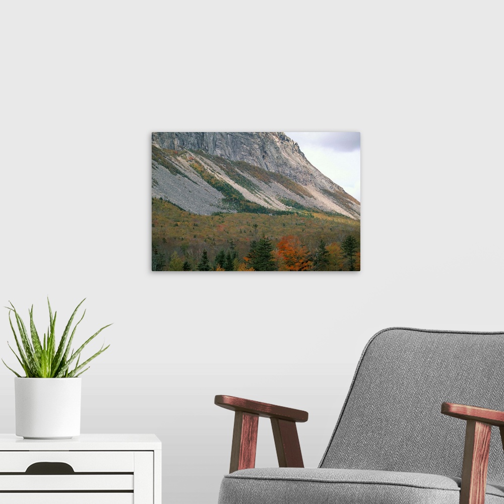 A modern room featuring Mountain in fall, White Mountain National Forest, New Hampshire
