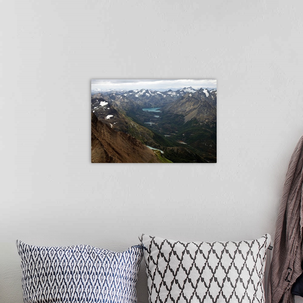 A bohemian room featuring Mountain landscape, Martial Alps, Tierra del Fuego, Argentina
