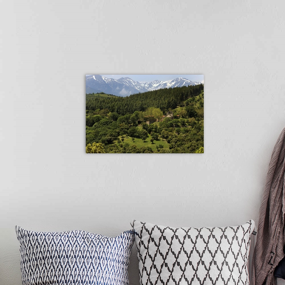 A bohemian room featuring Mountain view near St. Marsal, Pyrenees Orientales, France, Europe