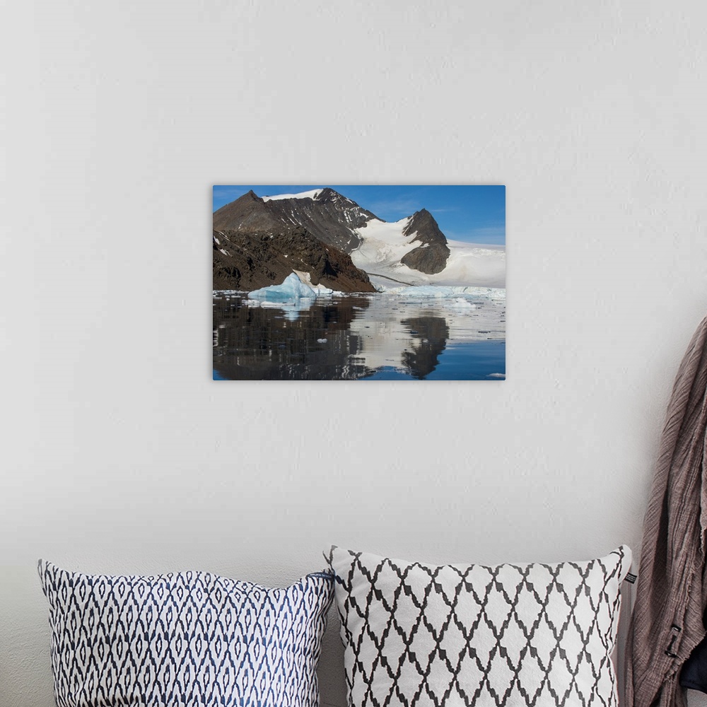 A bohemian room featuring Mountains reflecting in glassy water of Hope Bay, Antarctica, Polar Regions